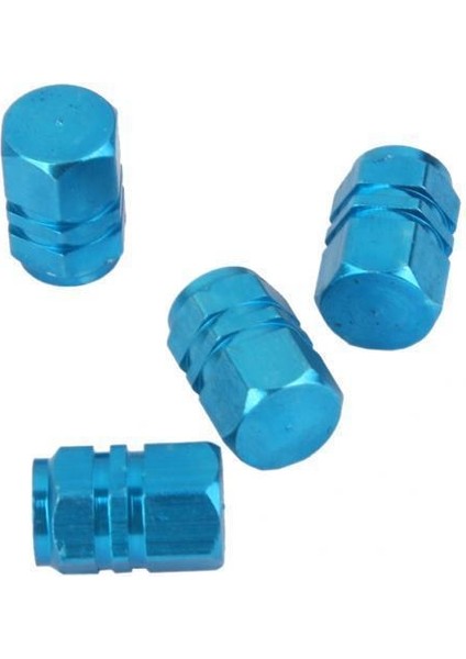 4X4X Alüminyum Lastik Tekerleği Jantlar Gövde Hava Valf Kapakları Lastik Kapak Araba Kamyon Mavisi 4 Adet (Yurt Dışından)