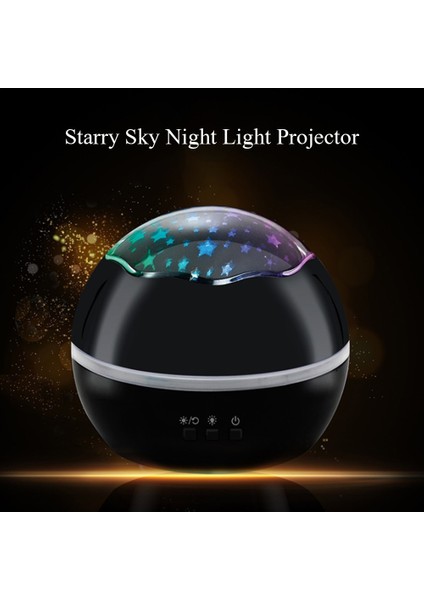 Gece Işığı Projektörü 360 ° Dönen Renkli Yıldızlı Gökyüzü (Yurt Dışından) fırsatları
