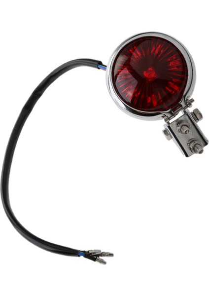 Motosiklet Krom LED Arka Durdurma Kuyruk Işığı Özel Streetfighter Lens Kırmızı (Yurt Dışından)