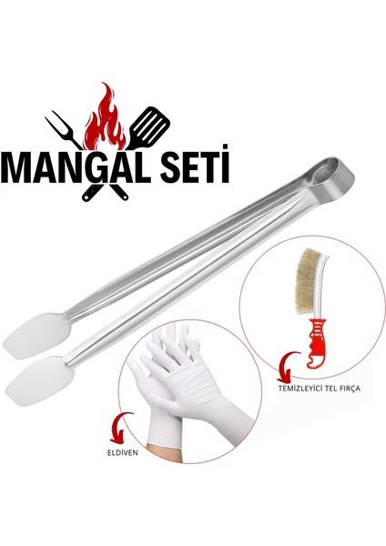 Mangal Maşası Temizlik Fırçası Hediyeli Set 712415