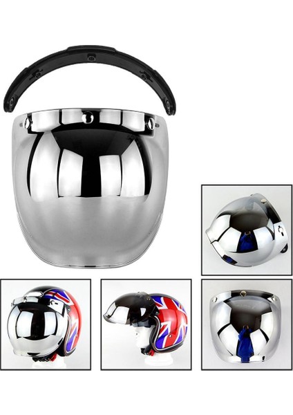 2x Bubble Shield 3 Snap Visor Rüzgar Kalkanı Yüksek Mukavemetli Lens (Yurt Dışından)