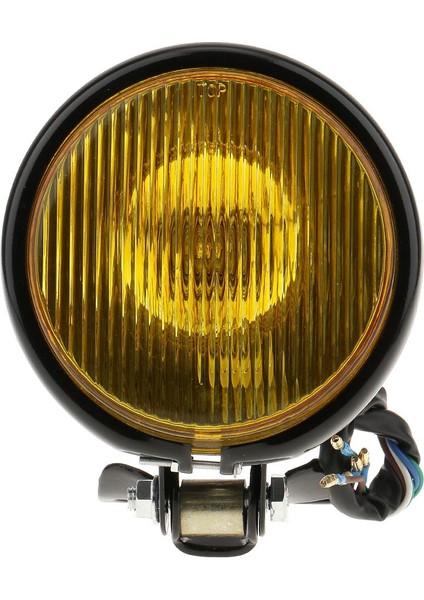 5 "motosiklet Amber Ön Far W/ Siyah Için Sarı Cam (Yurt Dışından)