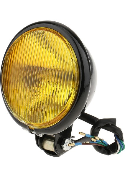 5 "motosiklet Amber Ön Far W/ Siyah Için Sarı Cam (Yurt Dışından)