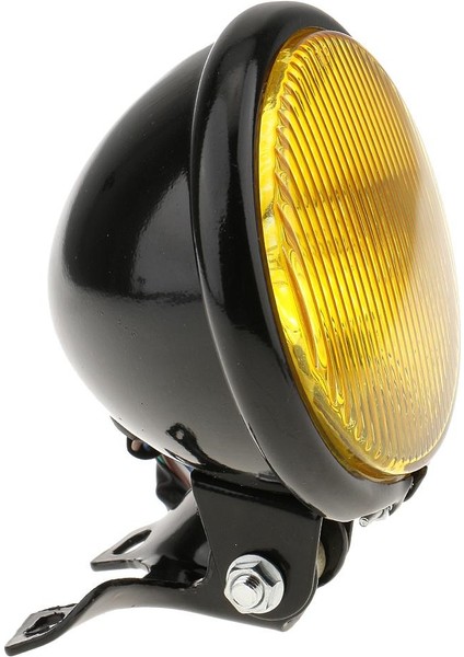 5 "motosiklet Amber Ön Far W/ Siyah Için Sarı Cam (Yurt Dışından)