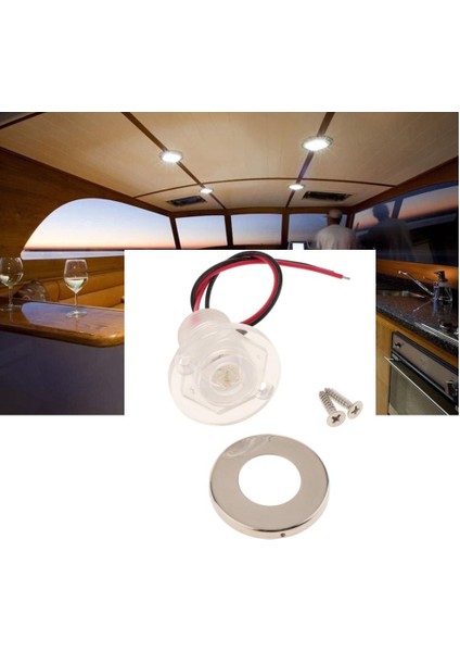 Yuvarlak Livewell White LED Nezaket Işık 12V Su Geçirmez Deniz Teknesi Rv (Yurt Dışından)