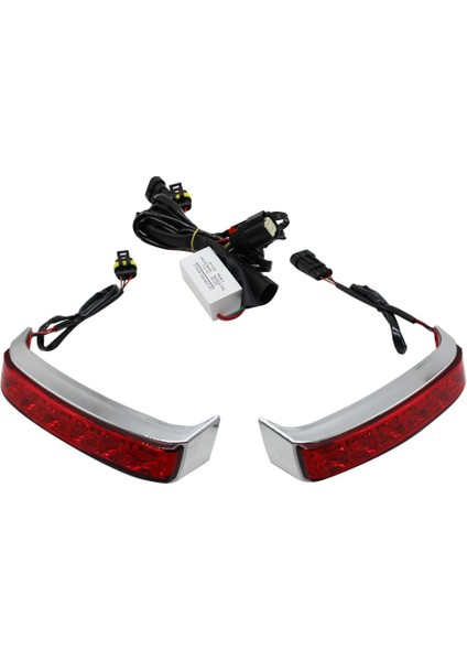 97-13 Touring Için Özel Krom LED Arka Motosiklet Saddle Çantası Işıkları (Yurt Dışından) fiyatları