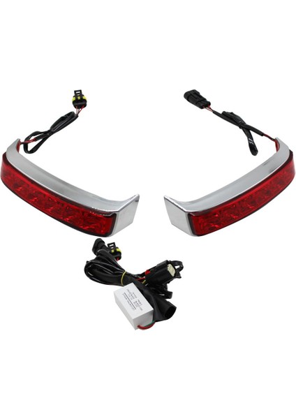 97-13 Touring Için Özel Krom LED Arka Motosiklet Saddle Çantası Işıkları (Yurt Dışından) modelleri
