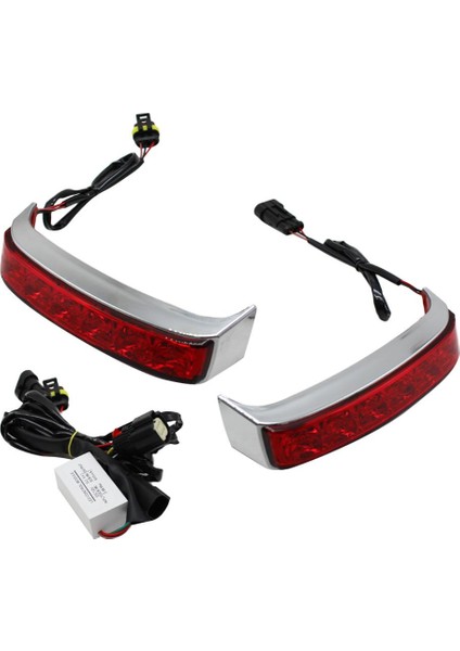 97-13 Touring Için Özel Krom LED Arka Motosiklet Saddle Çantası Işıkları (Yurt Dışından) fırsatları
