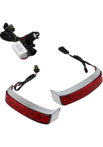 97-13 Touring Için Özel Krom LED Arka Motosiklet Saddle Çantası Işıkları (Yurt Dışından) indirimleri