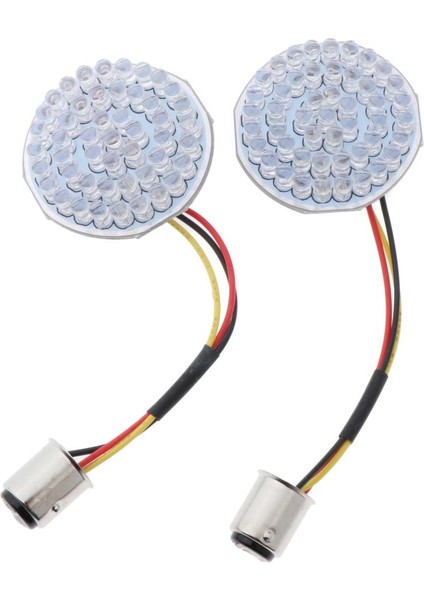2pcs Kırmızı 50MM 2 "led Işık Dönüş Sinyali Ampul Ekleri Motosiklet Için (Yurt Dışından)
