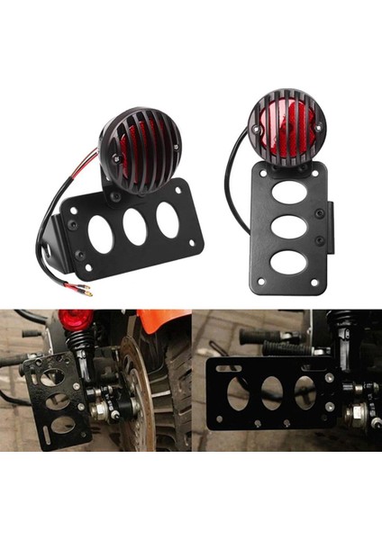 Bobber Chopper Için Yan Montaj Kuyruğu Işık Plaka Plakası Braketi (Yurt Dışından) modelleri