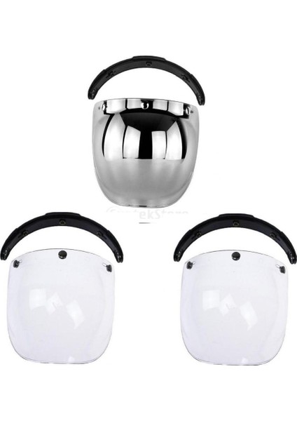 3x Açık Yüz Kask Vizör Kabarcığı Visor Pc Lens (Yurt Dışından)