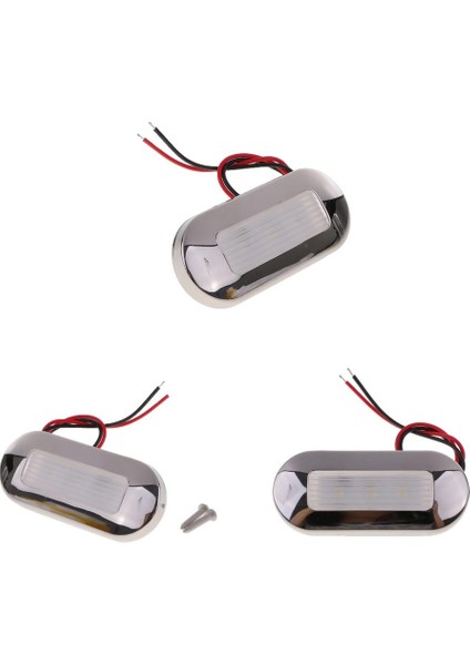 3x DC12V Deniz Teknesi Rv LED Entegre Lamba Nezaket Işığı Işığı (Yurt Dışından)