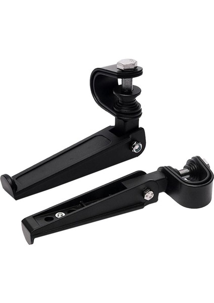 2 Adet Evrensel Motosiklet Katlanır Otoyol Kelepçe Foot Pegs Için Harley - Siyah (Yurt Dışından)