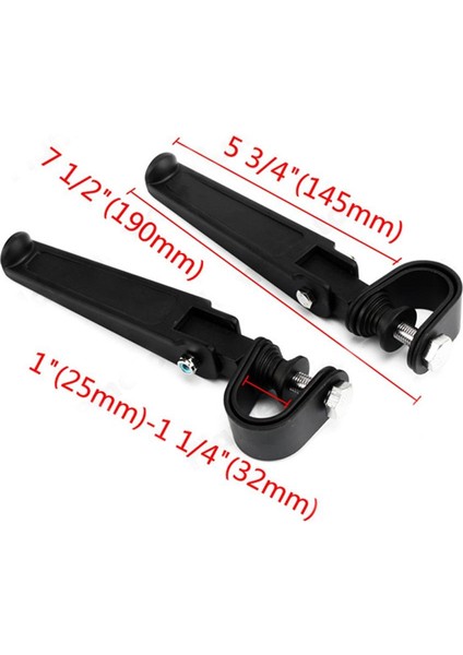 2 Adet Evrensel Motosiklet Katlanır Otoyol Kelepçe Foot Pegs Için Harley - Siyah (Yurt Dışından) modelleri