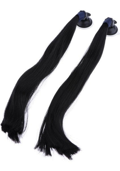 Kask Pigtails Örgüler Motosiklet 35CM Siyah Için At Kuyruğu ve Emme Kupası (Yurt Dışından) fiyatları