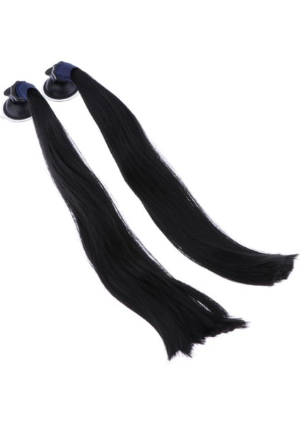 Kask Pigtails Örgüler Motosiklet 35CM Siyah Için At Kuyruğu ve Emme Kupası (Yurt Dışından) modelleri