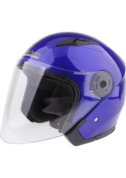 Açık Yüz 3/4 Nokta Motosiklet Kask - Boyut ve Renk Mavi M Seçin (Yurt Dışından)