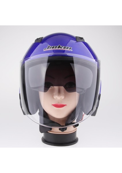 Açık Yüz 3/4 Nokta Motosiklet Kask - Boyut ve Renk Mavi M Seçin (Yurt Dışından)