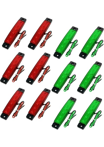 12X Deniz Navigasyon Işığı LED Kırmızı ve Yeşil Yay Aydınlatma Lambası Dc 12V Kayak Için (Yurt Dışından)