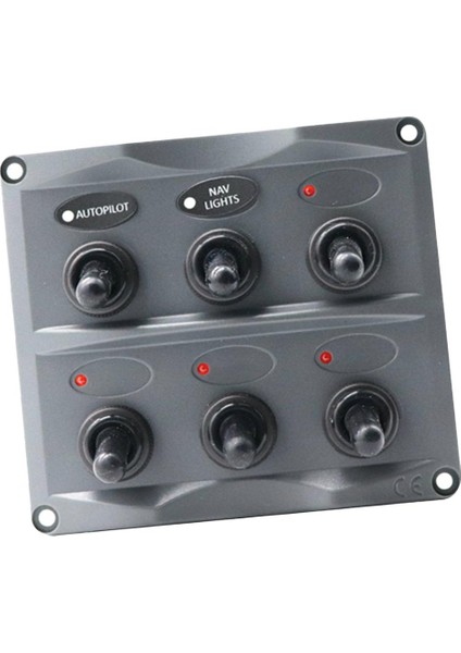 Su Geçirmez 12V-24V Marine 6 Çete Geçiş Anahtarı Panel Sigortası (Yurt Dışından)