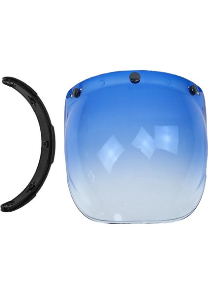 2 Adet Retro Motosiklet Kask Vizörleri Kabarcık Kalkanı 3- (Yurt Dışından)
