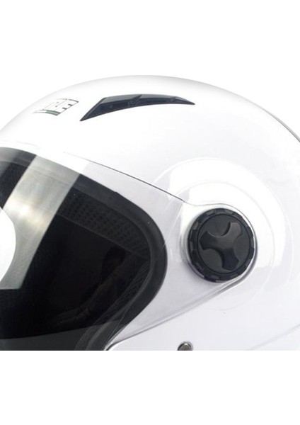 Motosiklet Sokak Spor Bisiklet Kask Tam Yüz Kask Temizle Vizörler Temizle Kalkan Kalkanı - Beyaz M (Yurt Dışından)