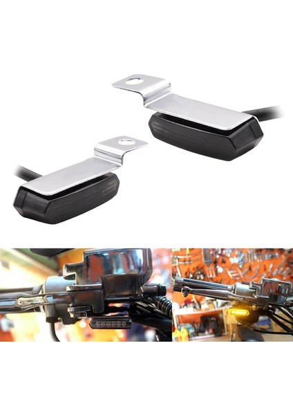 2pcs Mini Motosiklet Akan Su LED Dönüş Sinyali Kehribar Işığı Kawasaki Için (Yurt Dışından) fırsatları