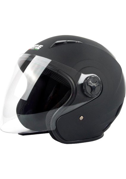 Motosiklet Kaskları Elektrikli Bisiklet Kask Açık Yüz Şeffaf Lens Vizör Erkek Kadın Scooter Motosiklet Moto Bisiklet Kask - Siyah L (Yurt Dışından) indirimleri