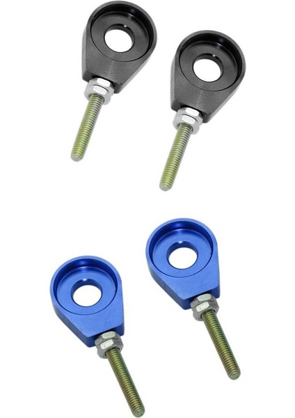 2 Çift 12MM Atv Zinciri Gerginlik Bloğu Motosiklet Değiştirme - Siyah + Mavi (Yurt Dışından) fiyatları