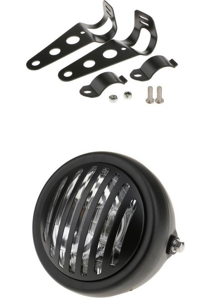 6 "retro Vintage Motosiklet LED Far Grill Yan Montaj Kapağı (Yurt Dışından)