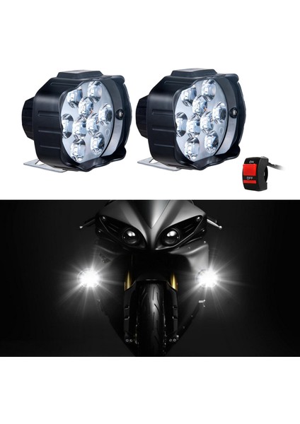 Motosiklet Far LED Spotlights Scooter Farlar Bisikletler Için Motokros (Yurt Dışından) fırsatları