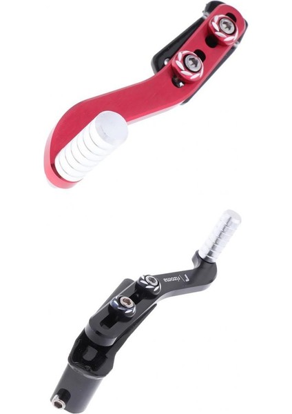 Motosiklet Cnc Alaşımlı Dişli Vites Değiştiren Kol Siyah+Kırmızı (Yurt Dışından)