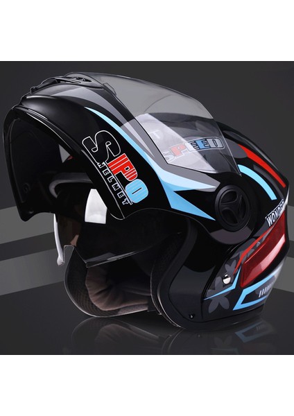Tam Yüz Flip Up Motosiklet Kask Motocross Helm Hafif Off-Road Siyah (Yurt Dışından) modelleri