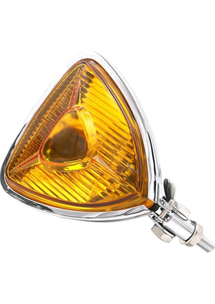 Kıyıcı Bobber Için 12V 55W Motosiklet Üçgen Far Lambası (Yurt Dışından)