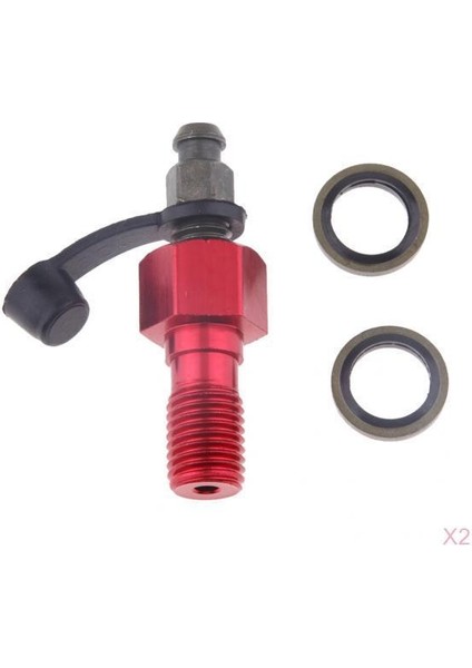 2x Motosiklet Freni Kaliper Banjo Cıvatası ve Kanama Meme/vida M10 x 1.25MM Kırmızı (Yurt Dışından)