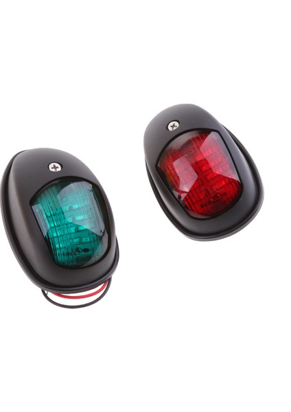1 Çift Siyah Deniz Tekne Yat Işık 12 V LED Yay Gezinme Işıkları Kırmızı Yeşil (Yurt Dışından)