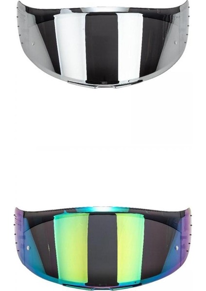2 Motosiklet Kask Renkli + Visor Için Tam Anti Uv Vizörü (Yurt Dışından)