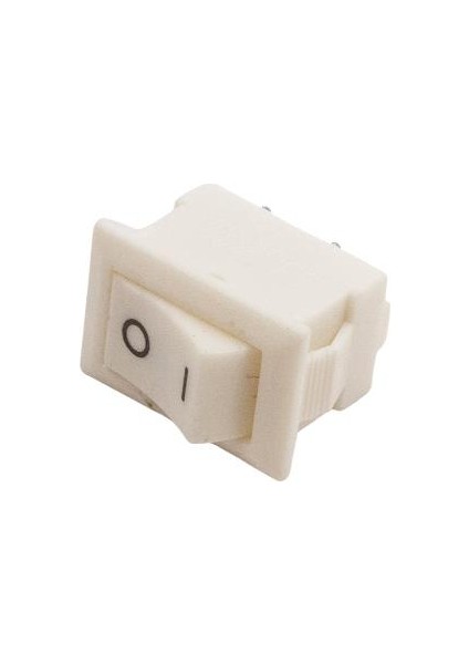 KCD11 Mini Beyaz On-Off Anahtar - Kısa Pinli