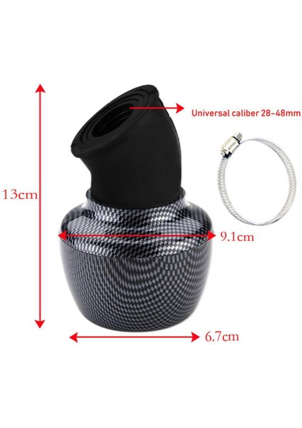 24-48MM Bent Elma Şekli Kapsül Alım Hava Filtresi Yamaha Için Helikopter Karbon Fiber (Yurt Dışından) modelleri