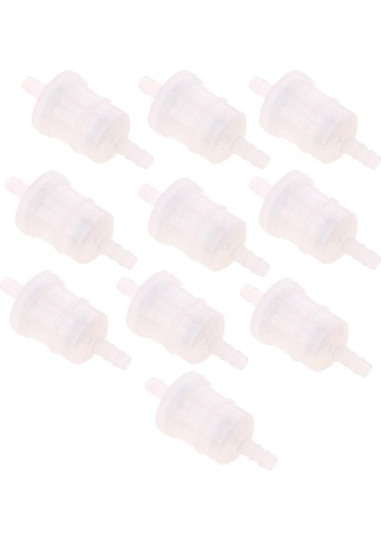 10 Adet Beyaz Evrensel Satır Içi Yakıt Benzin Filtresi 6mm/1/4 "hortum Boruları (Yurt Dışından)