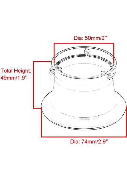 Motosiklet Karbüratör Tamir Koni Hava Filtresi Rüzgar Kupası 50MM Kırmızı (Yurt Dışından) modelleri