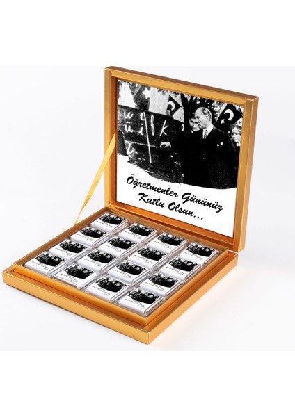 Öğretmenler Günü Hediyesi 32 Adet Madlen Çikolata (Gold Kutu) fiyatları