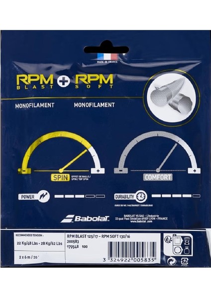 Hybrid Rpm Blast 125 +Rpm Soft 130 Tenis Kordaj Teli 12M