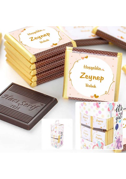 Kız Bebek Dökme Çikolata 70 Bitter Madlen Çikolata