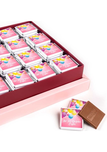 Kız Bebek Doğum Günü Hediyesi 72 Adet Madlen Çikolata Sunum Kutulu fiyatları