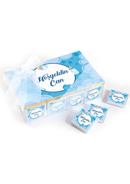 Erkek Bebek 70 Adet Madlen Çikolata (Asetat Kutuda) fiyatları