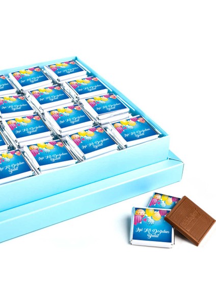 Erkek Bebek Doğum Günü Hediyesi 72 Adet Madlen Çikolata Sunum Kutulu fiyatları