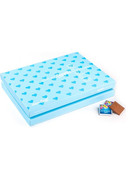 Erkek Bebek Doğum Günü Hediyesi 72 Adet Madlen Çikolata Sunum Kutulu modelleri