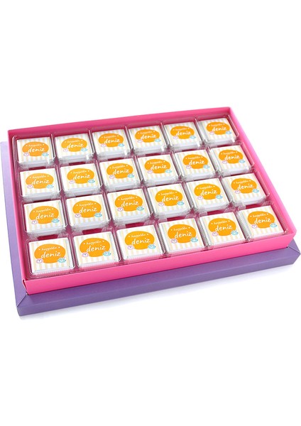 Unisex Bebek 72 Adet Madlen Çikolata Sunum Kutulu modelleri